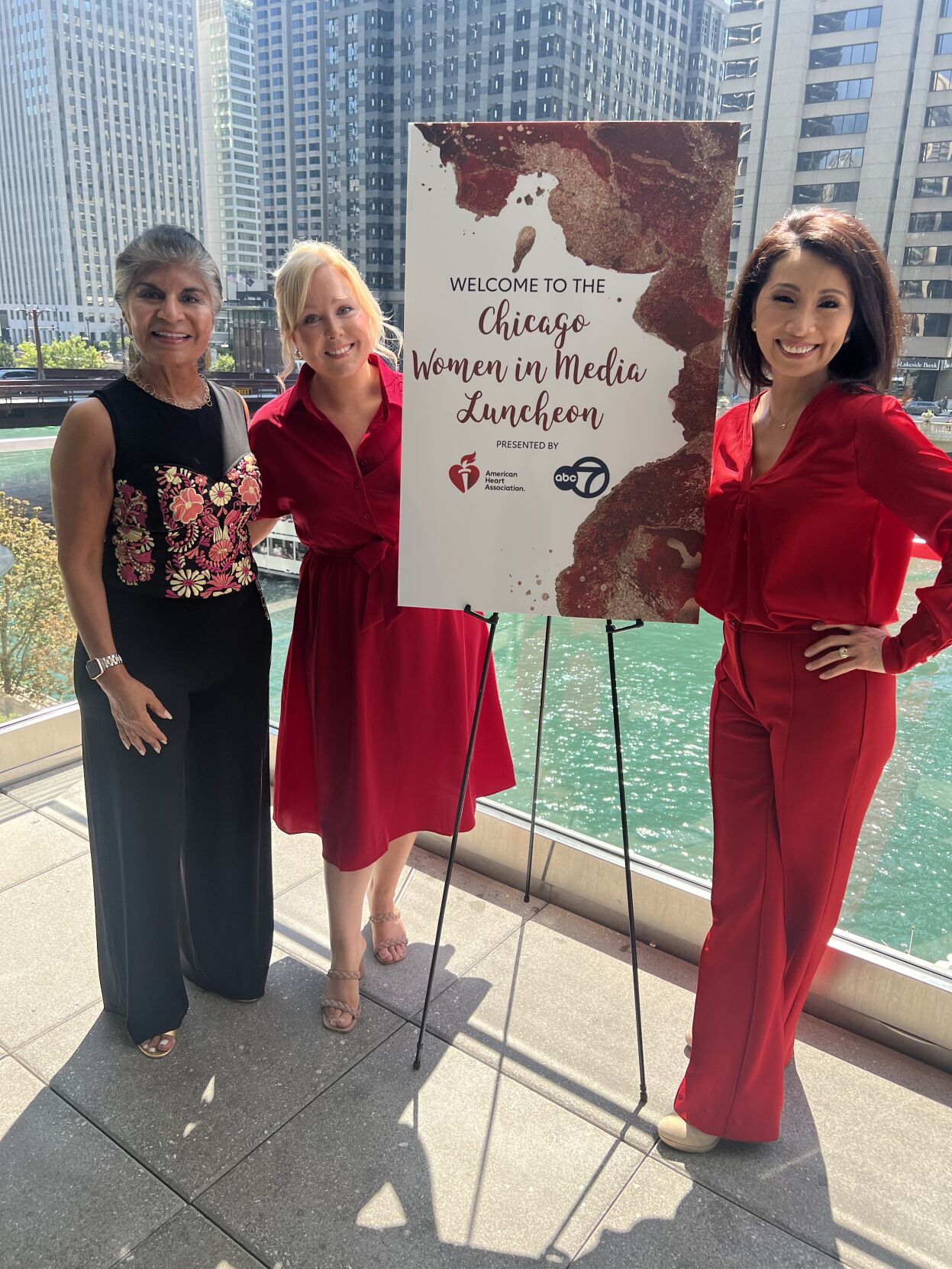 Diana Palomar, (ABC-7) Rachel Klousnitzer (AHA Sr. Communications Director) and Judy Hsu (ABC-7 host). (Candace Jordan photo)